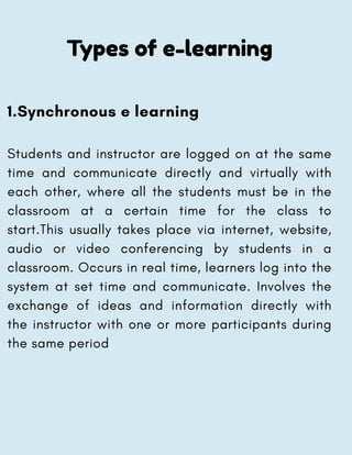 Synchronous and asynchronous e - learning | PDF