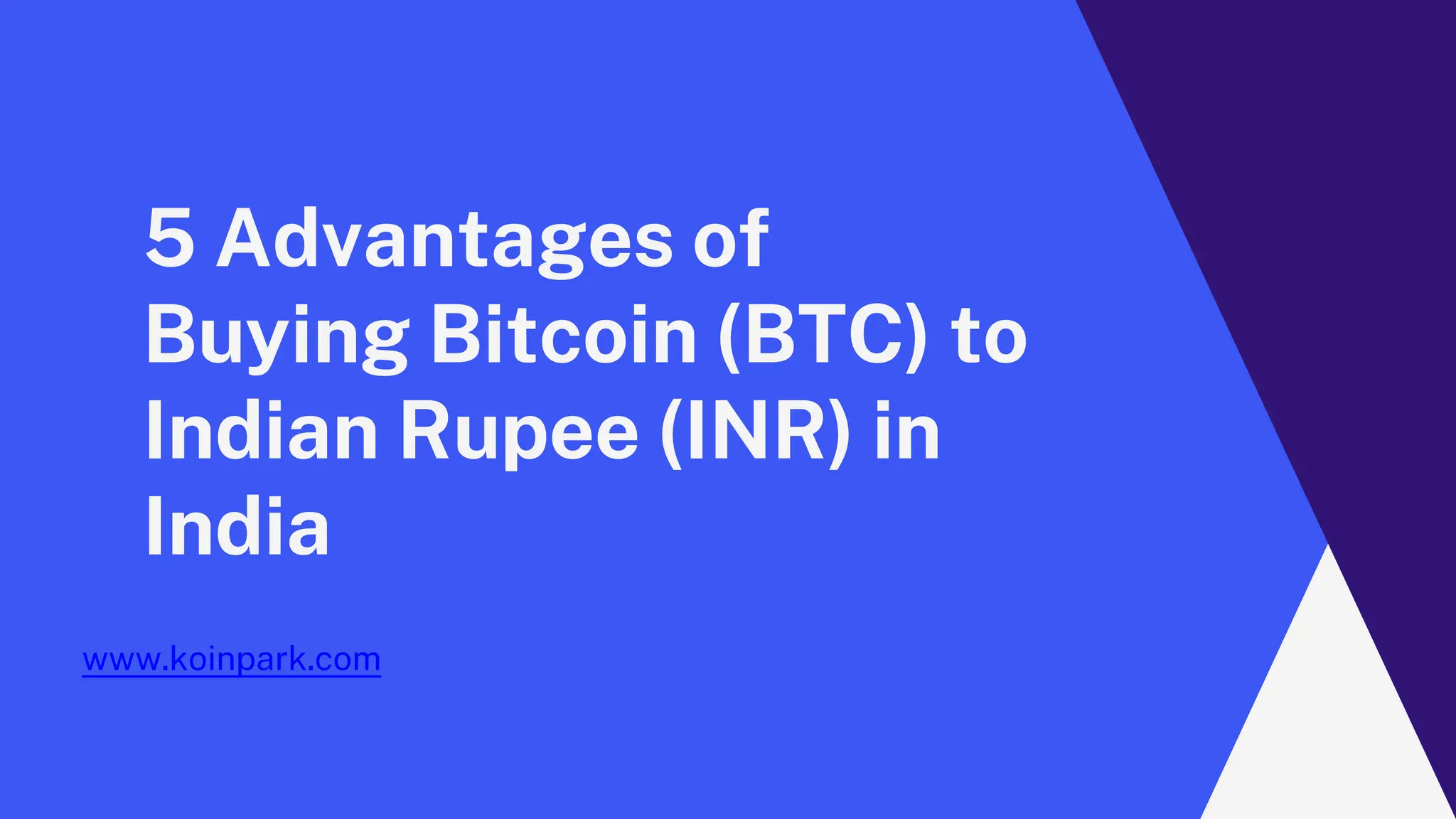 Top 5 Advantages of Buying Bitcoin (BTC) to Indian Rupee (INR) in India |  PPTX