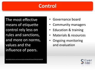 Trust or control?

                                                                  Contracts, policies, guidelines,
    ...
