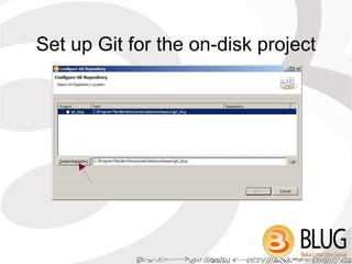 Set up Git for the on-disk project
 