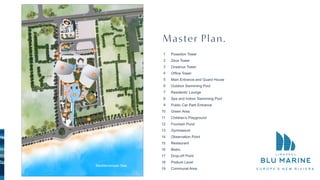 Poseidon Tower
Zeus Tower
Oceanus Tower
Ofﬁce Tower
Main Entrance and Guard House
Outdoor Swimming Pool
Residents’ Lounge
Spa and Indoor Swimming Pool
Public Car Park Entrance
Green Area
Children’s Playground
Fountain Pond
Gymnasium
Observation Point
Restaurant
Bistro
Drop-off Point
Podium Level
Communal Area
1
2
3
4
5
6
7
8
9
10
11
12
13
14
15
16
17
18
19
4
9
9
11
19
5
17
1
7
16
8
13
10
12
10
15
14
18
18
6
Master Plan.
2
3
Mediterranean Sea
 