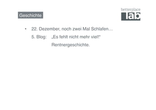 Geschichte!


  •  !22. Dezember, noch zwei Mal Schlafen… 
     !5. Blog: !„Es fehlt nicht mehr viel!“ 
     !   !    !   !Rentnergeschichte. 
     !   !    !   !!
 