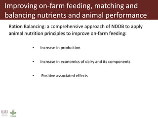 Animal nutrition approaches for profitable livestock operations and sustainable rural livelihoods