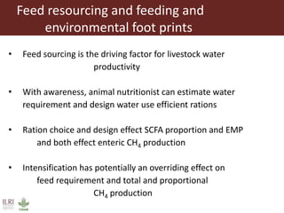 Animal nutrition approaches for profitable livestock operations and sustainable rural livelihoods