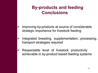 Potential and limitations of by-product based feeding systems to mitigate green house gases for improved livestock productivity