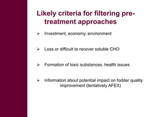 Looking for opportunities from second generation bio-fuel technologies to upgrade lignocellulosic biomass for livestock feed