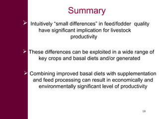 Feed the Future: Using crop by-products to intensify and sustain food production