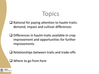 Opportunities and limitations of multidimensional crop improvement in grain legumes to support increased productivity in mixed crop livestock systems 