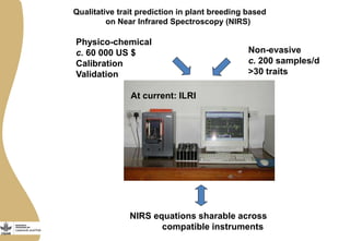 Opportunities from multi-dimensional crop improvement and the supporting role of Near Infrared Spectroscopy(NIRS) networks