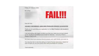 Blunders met sollicitatiebrieven