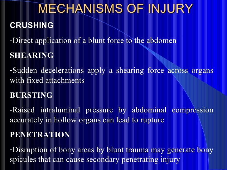 Blunt trauma abdomen
