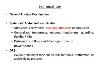 Blunt Trauma Abdomen - Mechanism, Presentation and Management.pptx