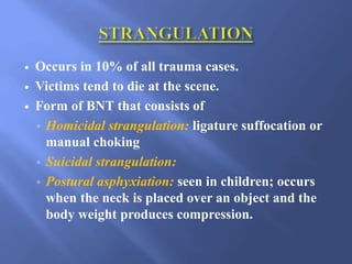 Strangulation Injury Blunt trauma neck | PPT