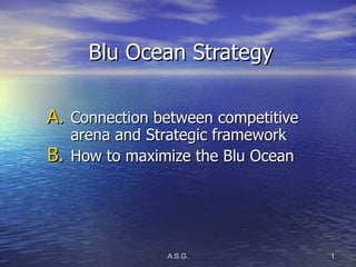 Blu Ocean Strategy ,[object Object],[object Object],A.S.G. 