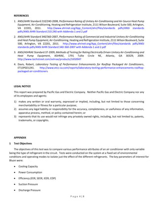 Bluon TdX 20 Compared to R-22 Testing Summary | PDF