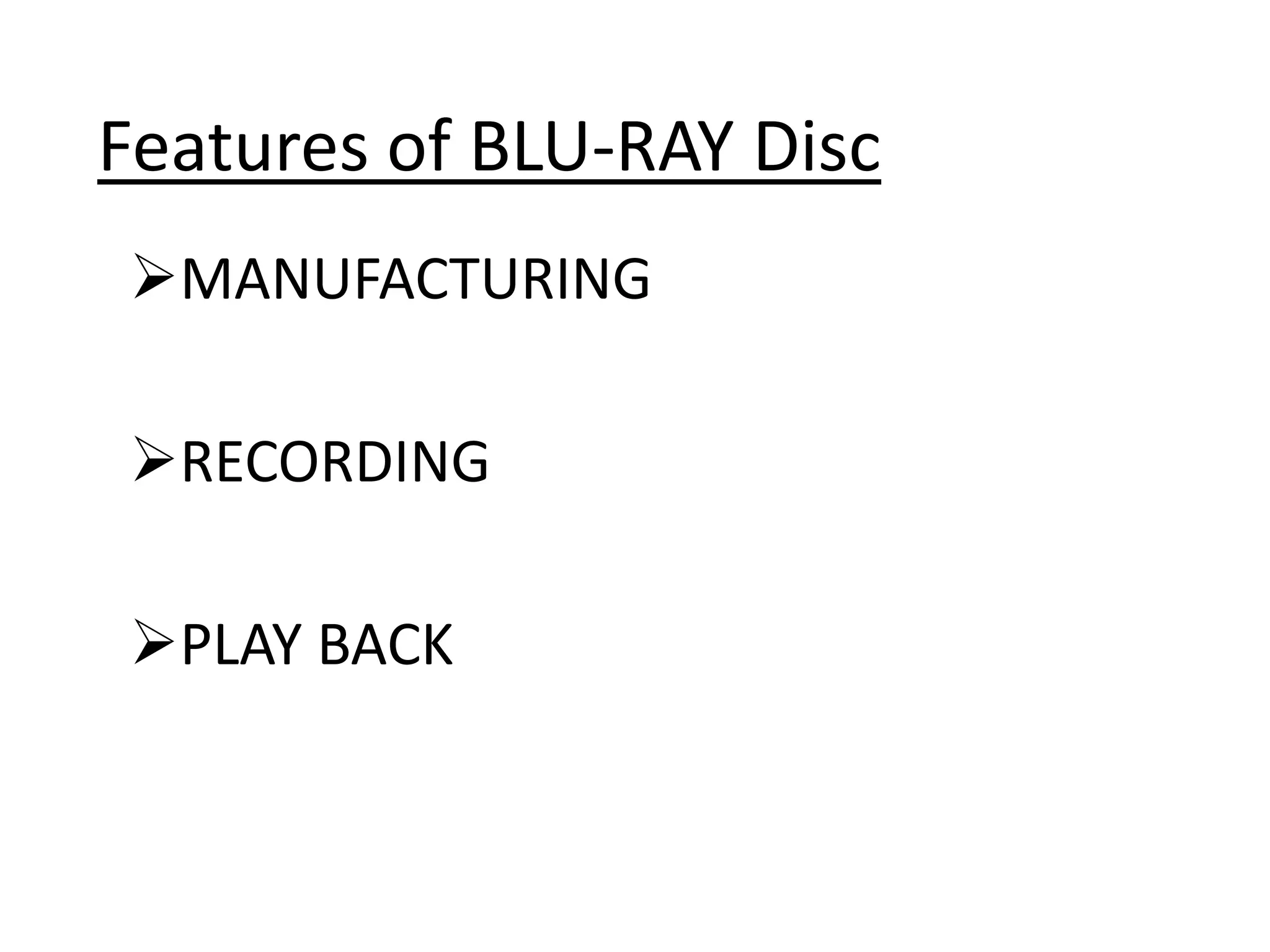 Blu ray disk seminar PPT