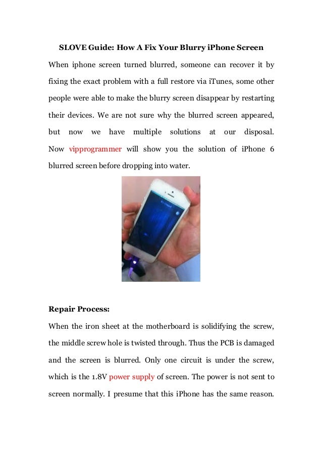 SLOVE Guide: How A Fix Your Blurry iPhone Screen