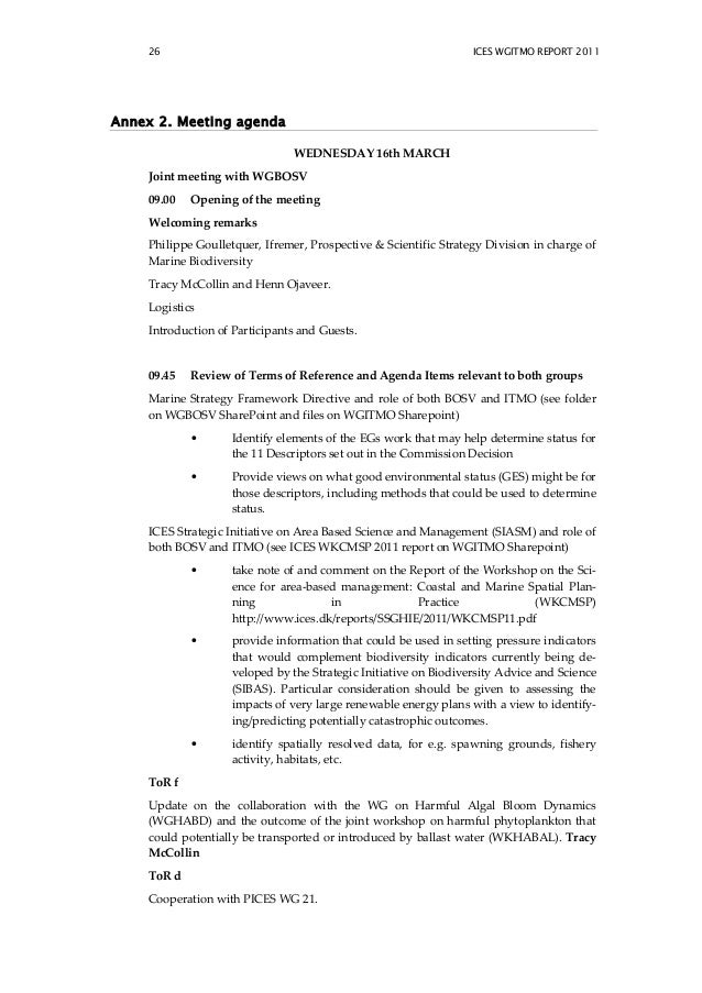 Report Of The Working Group On Introduction And Transfers Of Marine