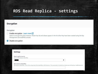RDS Read Replica - settings
12
 