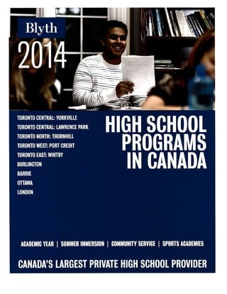 Blyth academy 2014 high school programs in canada