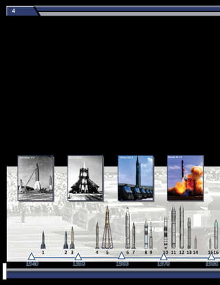 4
Guided cruise and ballistic missiles were first used when Germany attacked targets in England and Northern Europe with V-1 cruise
missiles and V-2 ballistic missiles during World War II. Although these missiles were inaccurate, their use resulted in tens of thousands
of Allied casualties.
Ballistic and cruise missiles present a significant threat to US and Allied forces overseas, and to the United States and its territories.
Missiles are attractive to many nations because they can be used effectively against an adversary with a formidable air defense
system, where an attack with manned aircraft would be impractical or too costly. In addition, missiles can be used as a deterrent or
an instrument of coercion. Missiles also have the advantage of fewer maintenance, training, and logistic requirements than manned
aircraft. Even limited use of these weapons could have devastating consequences if armed with chemical, biological, or nuclear
warheads.
The ballistic and cruise missile threat continues to increase with the proliferation of missile technology. Over 20 countries have ballistic
missile systems, and missiles likely will be a threat in future conflicts involving US forces. Ballistic missiles have been used in several
conflicts over the last 30 years, including the Iran-Iraq war, the Afghan civil war, the war in Yemen, the 1991 and 2003 Persian Gulf
conflicts, the Russian military actions in Chechnya and Georgia, and most recently in the conflicts in Syria and the Ukraine. Russia
used cruise missiles for the first time during the conflict in Syria.
The US Armed Forces are responsible for countering the ballistic and cruise missile threat through deterrence and, if necessary,
active suppression. Threat suppression may include attacks on missile systems, both before launch and in flight, and attacks on their
supporting infrastructure. This document includes information on some of the major current and projected foreign ballistic and cruise
missile systems.
The table and timeline depict selected ballistic missiles to highlight first flight tests, notable systems, and significant development
achievements for various countries.
The Threat
 