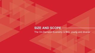 5
SIZE AND SCOPE
The On-Demand Economy is BIG, young and diverse
 