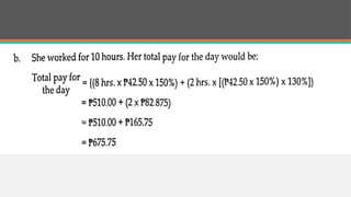 Salary Example Math Business mathematics for grade 11 abm salaries and wages | PPTX