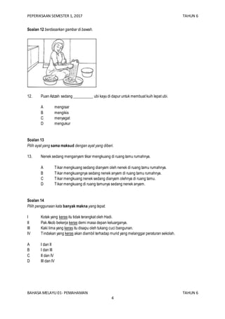 Soalan Bm Kertas 1 Kssr Tahun 6