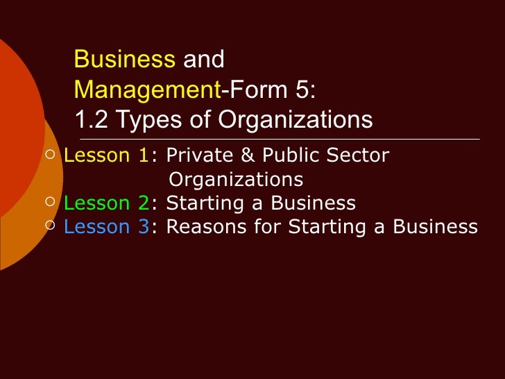 bm 1 2 types of organizations types of organizations