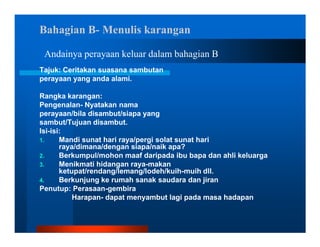 karangan sambutan hari raya