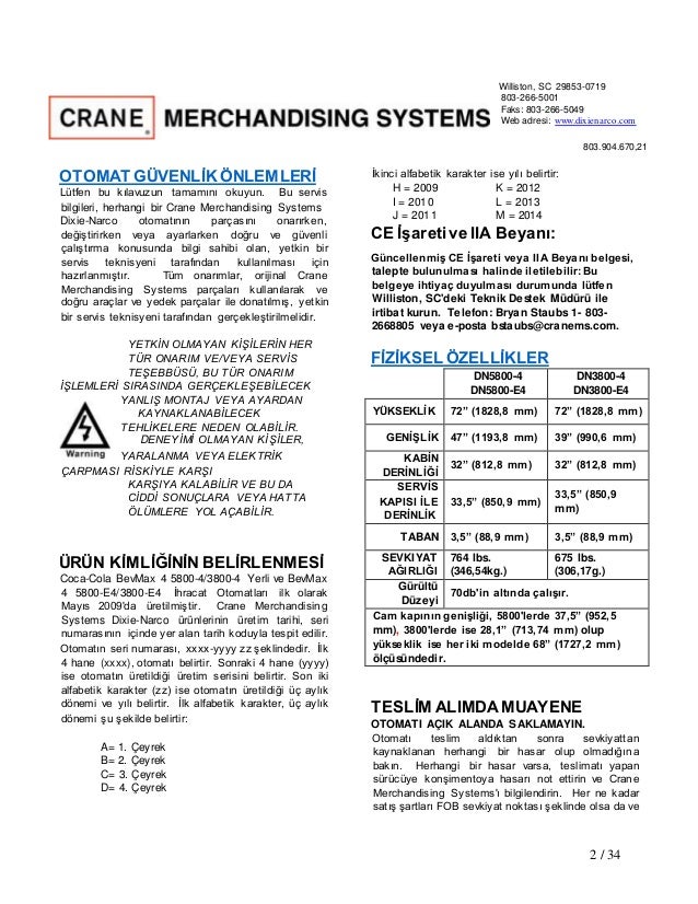 Bm4 Coke Coca Cola Icecek Otomati Kullanma Kilavuzu 670 21 Tr
