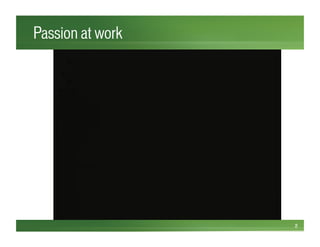 Passion at work
2
 