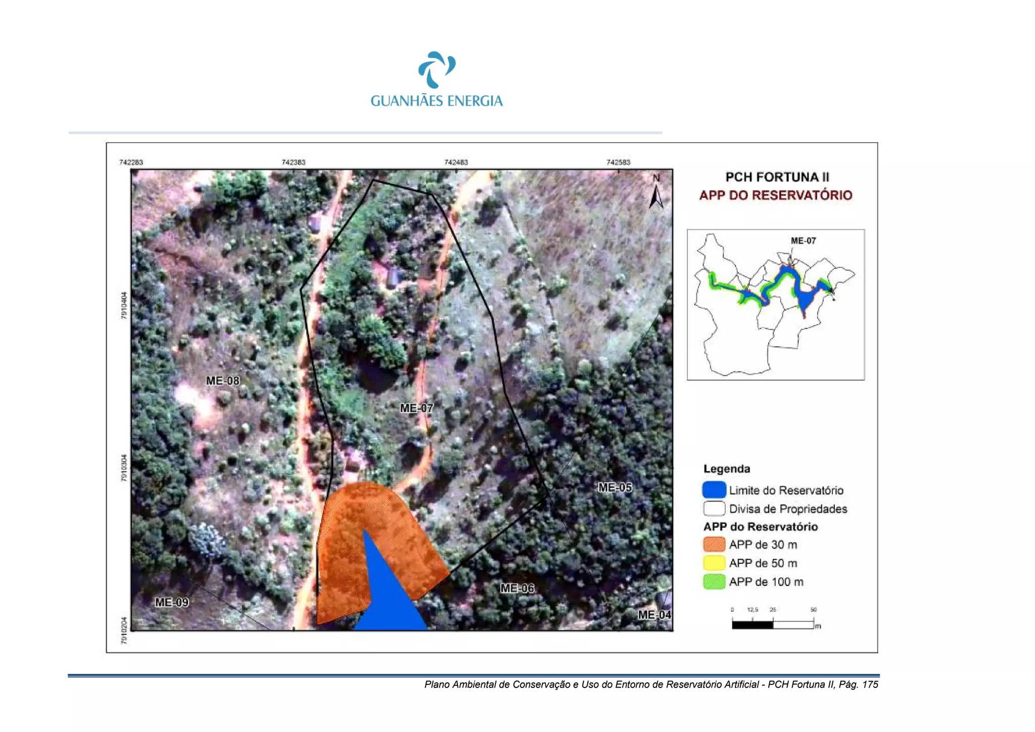 Plano Ambiental de Conservação e Uso do Entorno de Reservatório Artificial - PCH Fortuna II, Pág. 175
 