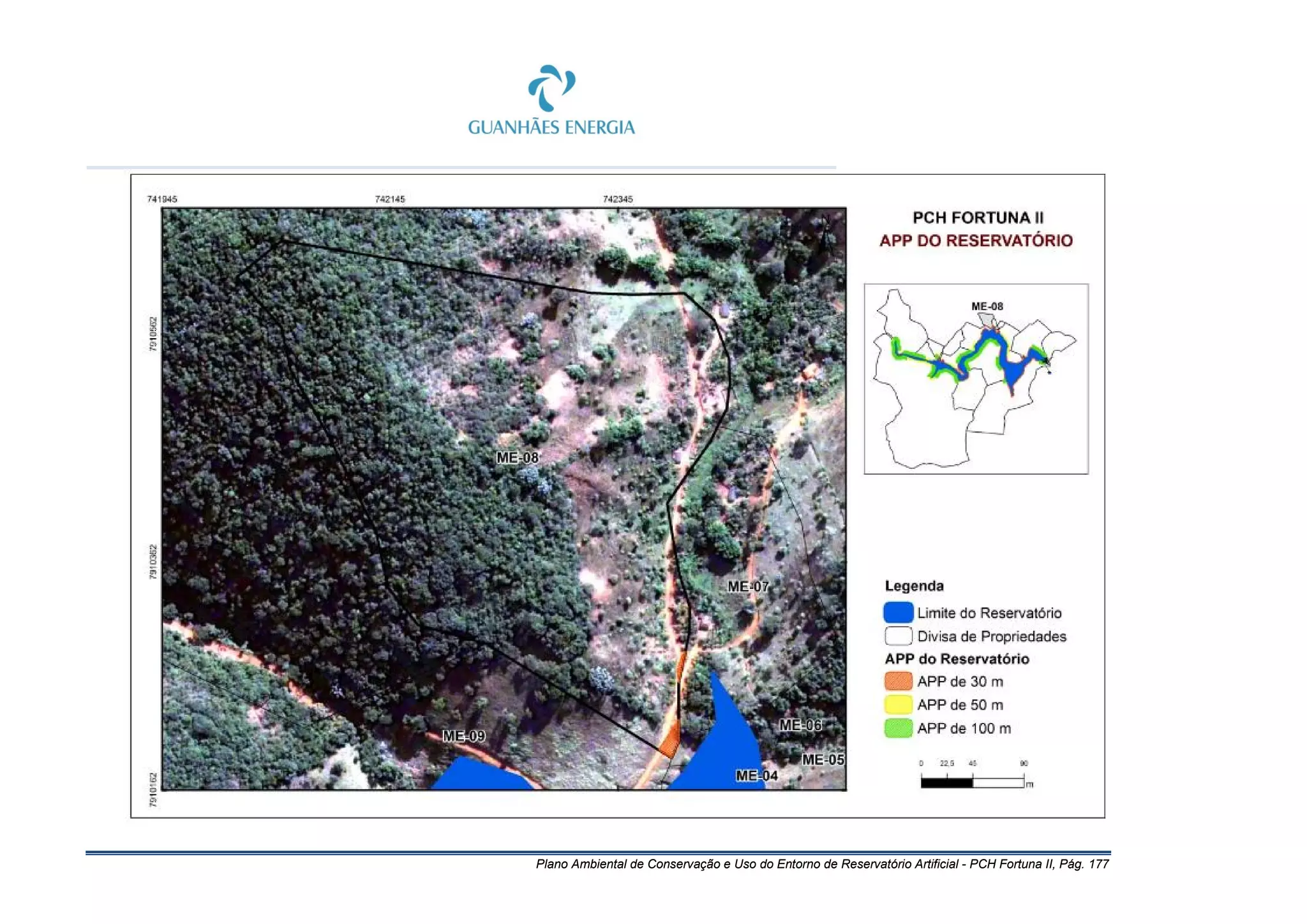Plano Ambiental de Conservação e Uso do Entorno de Reservatório Artificial - PCH Fortuna II, Pág. 177
 