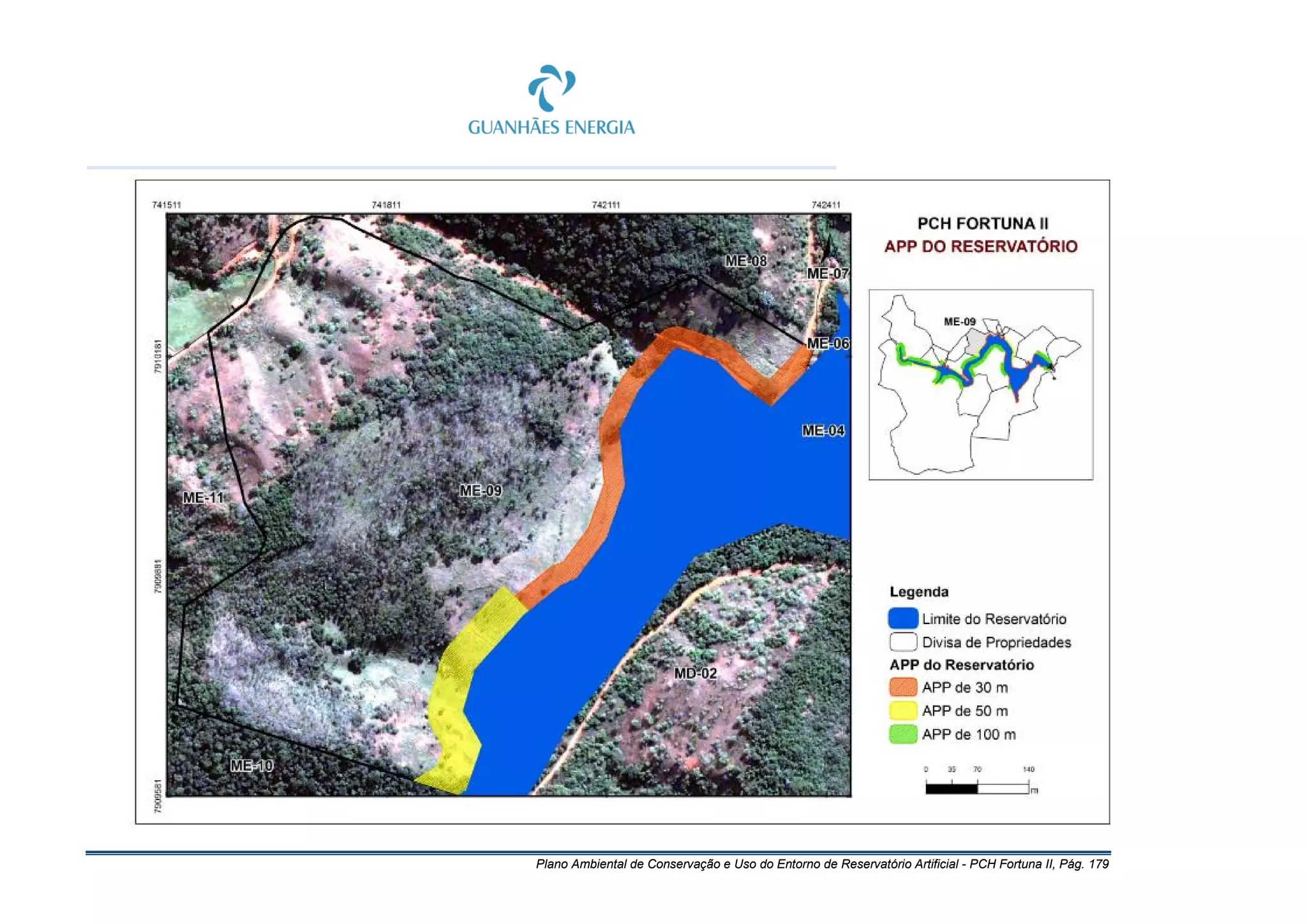 Plano Ambiental de Conservação e Uso do Entorno de Reservatório Artificial - PCH Fortuna II, Pág. 179
 