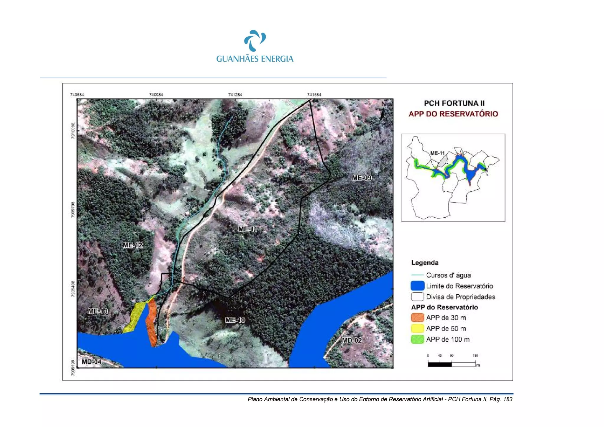 Plano Ambiental de Conservação e Uso do Entorno de Reservatório Artificial - PCH Fortuna II, Pág. 183
 