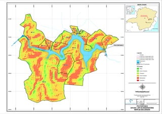Rio Corrente
Gran
de
MD-01
MD-02
MD-03
ME-01
ME-02
ME-03
ME-04
ME-05
ME-06
ME-07
ME-08
ME-09
ME-10
ME-11
ME-12
ME-13
ME-14
MD-04
Córrego São Bento
739000
739000
740000
740000
741000
741000
742000
742000
743000
743000
744000
744000
7906000 7906000
7907000 7907000
7908000 7908000
7909000 7909000
7910000 7910000
7911000 7911000
0,25 0 0,25 0,50,125
Kilometros
µProjeção Universal Transversa de Mercator
Datum Horizontal: SAD-69
Zona: 23S
PCH FORTUNAII
ESTUDO-APPDO RESERVATÓRIO
MAPADE DECLIVIDADE
1:15.000
Abril/2013
DATA:
DES.:
ESCALA:
MAS
PCH FORTUNA II
RESPONSÁVEL TÉCNICO PELA REVISÃO:
Manuela de Almeida Andrade
Legenda
Córregos
Limite APP do Reservatório 30m
Limite APP do Reservatório 50m
Limite APP do Reservatório 100m
Reservatório
Rio
Divisa de Propriedades
MAPA CHAVE
PCH FORTUNA II
 