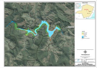Rio Corrente
Gran
de
MD-01
MD-02
MD-03
ME-01
ME-02
ME-03
ME-04
ME-05
ME-06
ME-07
ME-08
ME-09
ME-10
ME-11
ME-12
ME-13
ME-14
MD-04
Córrego São Bento
739000
739000
740000
740000
741000
741000
742000
742000
743000
743000
744000
744000
745000
745000
7906000
7907000 7907000
7908000 7908000
7909000 7909000
7910000 7910000
7911000 7911000
0,25 0 0,25 0,50,125
Kilometros
µProjeção Universal Transversa de Mercator
Datum Horizontal: SAD-69
Zona: 23S
PCH FORTUNAII
ESTUDO- ÁREAS DE PRESERVAÇÃO
PERMANENTE NOENTORNODO RESERVATÓRIO
1:15.000
Abril/2013
DATA:
DES.:
ESCALA:
MAS
PCH FORTUNA II
RESPONSÁVEL TÉCNICO PELA REVISÃO:
Manuela de Almeida Andrade
MAPA CHAVE
PCH FORTUNA II
Legenda
APP de 100m
APP de 30m
APP de 50m
Córregos
Reservatório
Rio
Divisa de Propriedades
 