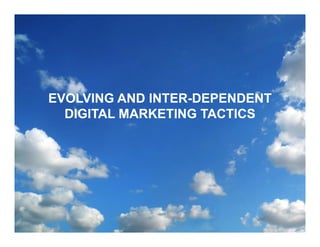 EVOLVING AND INTER-DEPENDENT
             INTER-
  DIGITAL MARKETING TACTICS
 