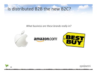 Is distributed B2B the new B2C?


         What business are these brands really in?




 26
 