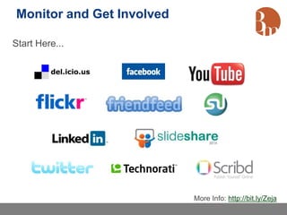 Monitor and Get Involved

Start Here...




                           More Info: http://bit.ly/Zeja
 