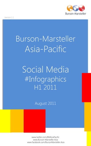 Version 1.1




              Burson-Marsteller
                Asia-Pacific

               Social Media
                #Infographics
                        H1 2011

                        August 2011




                    www.twitter.com/BMAsiaPacific
                       www.Burson-Marsteller.Asia
                 www.facebook.com/BursonMarsteller.Asia
 