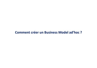 Comment créer un Business Model ad’hoc ?
 