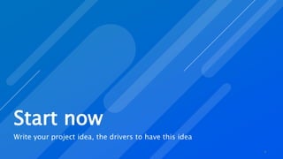 Start now
Write your project idea, the drivers to have this idea
8
 