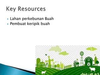  Lahan perkebunan Buah
 Pembuat keripik buah
 