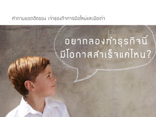 คำถามยอดฮิตของ เจ้าของกิจการมือใหม่และมือเก๋า
 