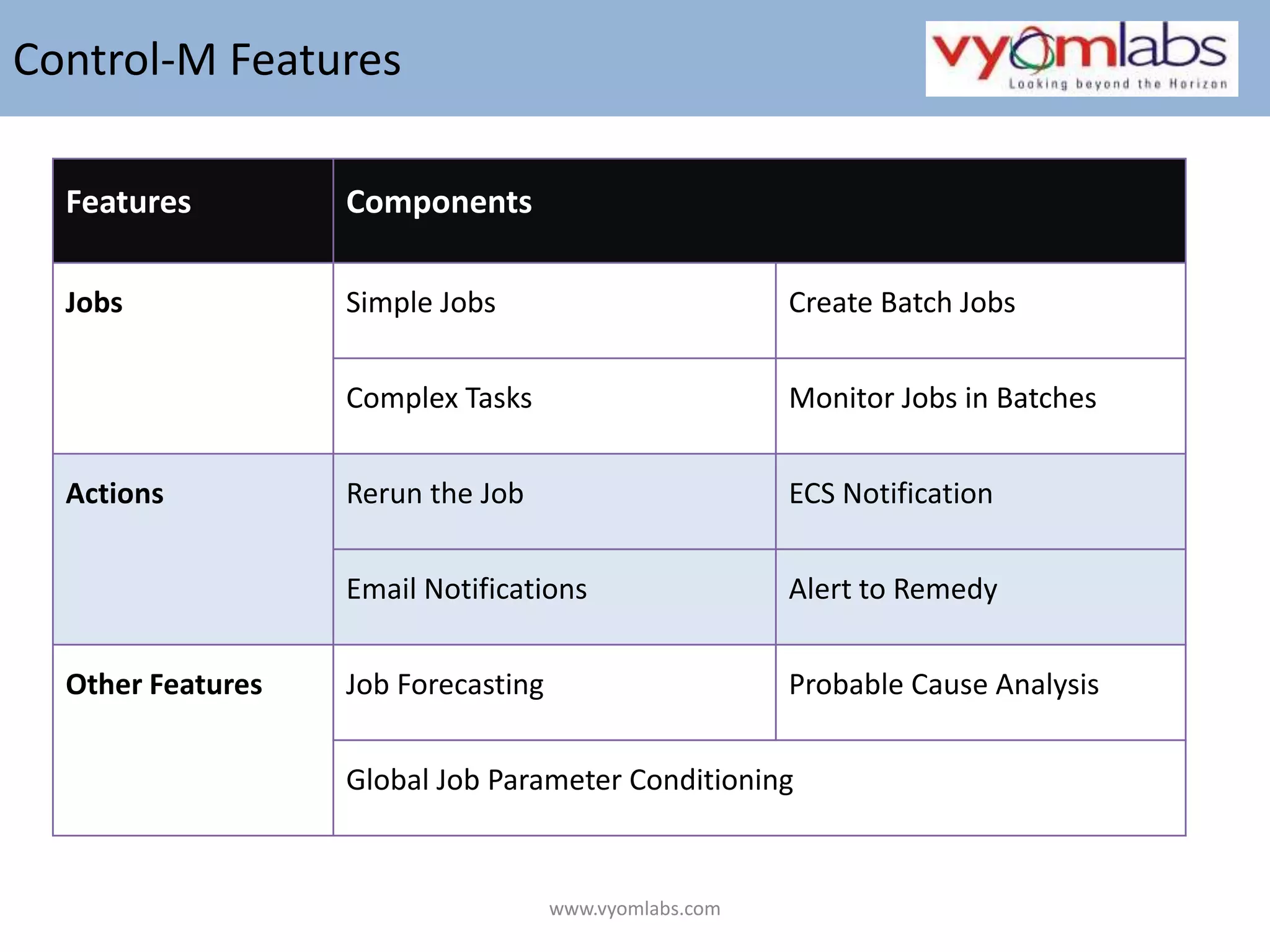 Control-M Featureswww.vyomlabs.com