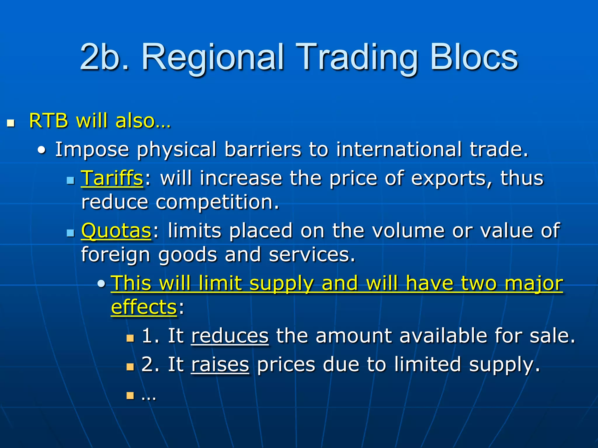 IB Business & ManagementUnit 1.9 Globalization: Lesson 3: Regional Trading BlocsPages: 159-163