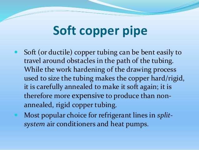What are some commonly used plumbing copper pipe sizes?