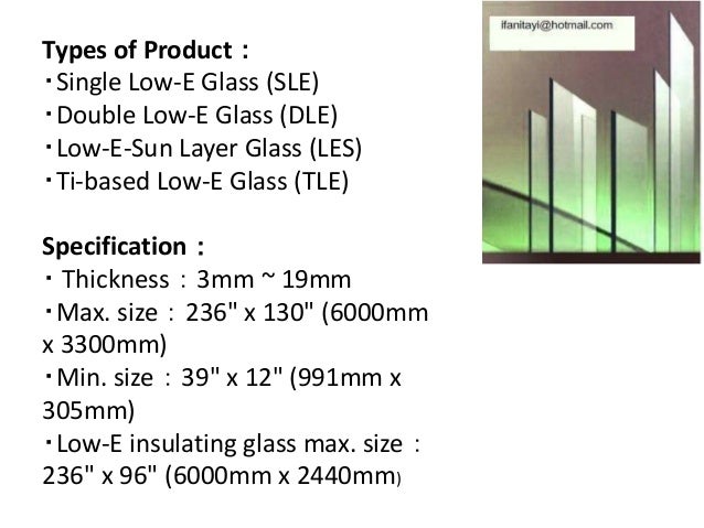 special purpose glasses in construction